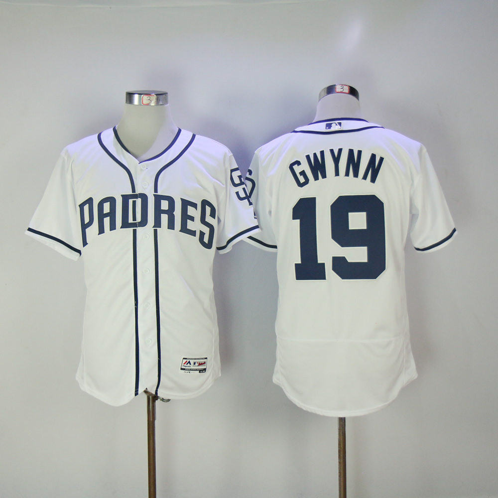 Men San Diego Padres 19 Gwynn White Elite MLB Jerseys